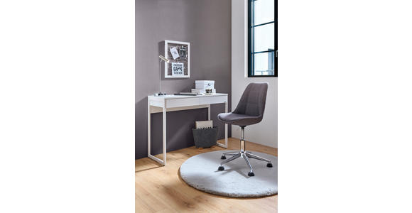 SCHREIBTISCH 102/40/76 cm  in Weiß  - Weiß, Design, Holzwerkstoff/Metall (102/40/76cm) - Hom`in