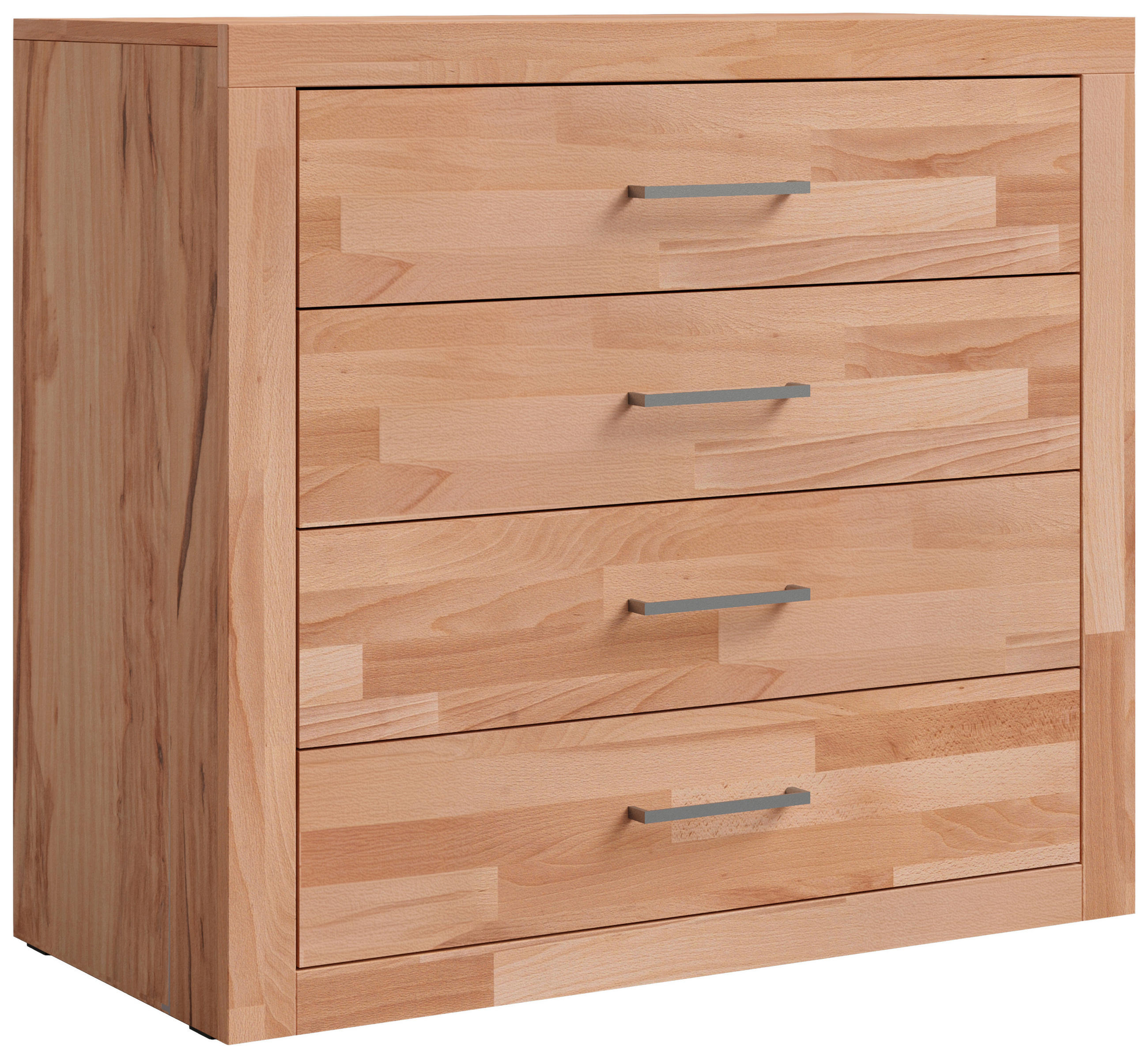 KOMMODE YES  in 90/80/42 cm  - Silberfarben/Kernbuche, Natur, Holz/Holzwerkstoff (90/80/42cm) - Linea Natura