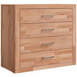 KOMMODE YES  in 90/80/42 cm  - Silberfarben/Kernbuche, Natur, Holz/Holzwerkstoff (90/80/42cm) - Linea Natura