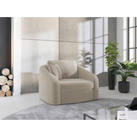 SESSEL in Samt Sandfarben  - Sandfarben/Schwarz, MODERN, Kunststoff/Textil (116/88/104cm) - Sit & More