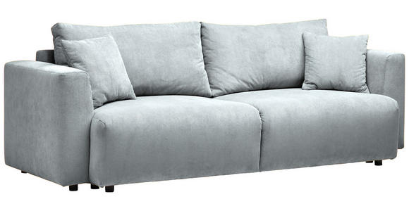 SCHLAFSOFA  mit Stoffauswahl, Schlafen auf Sitzhöhe, Rücken echt Cord Grau  - Schwarz/Grau, Design, Kunststoff/Textil (250/92/105cm) - Carryhome