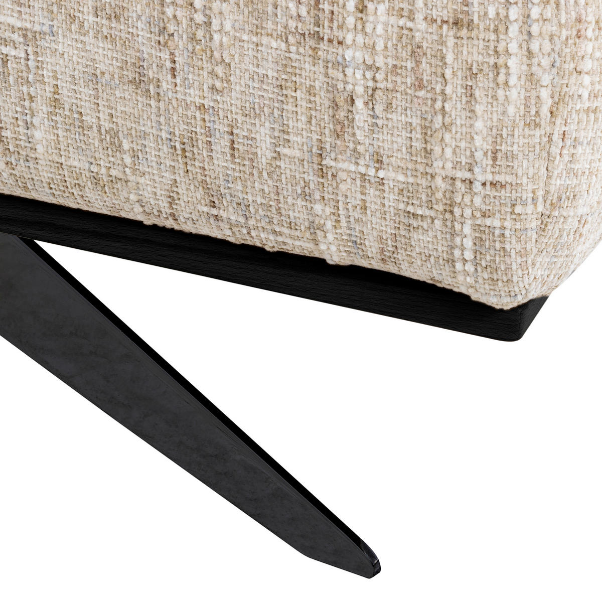 ECKSOFA PORTLAND in Struktur Beige Kopfteilverstellung  187/295 cm  - Beige/Schwarz, Design, Holz/Textil (187/295cm) - Livetastic