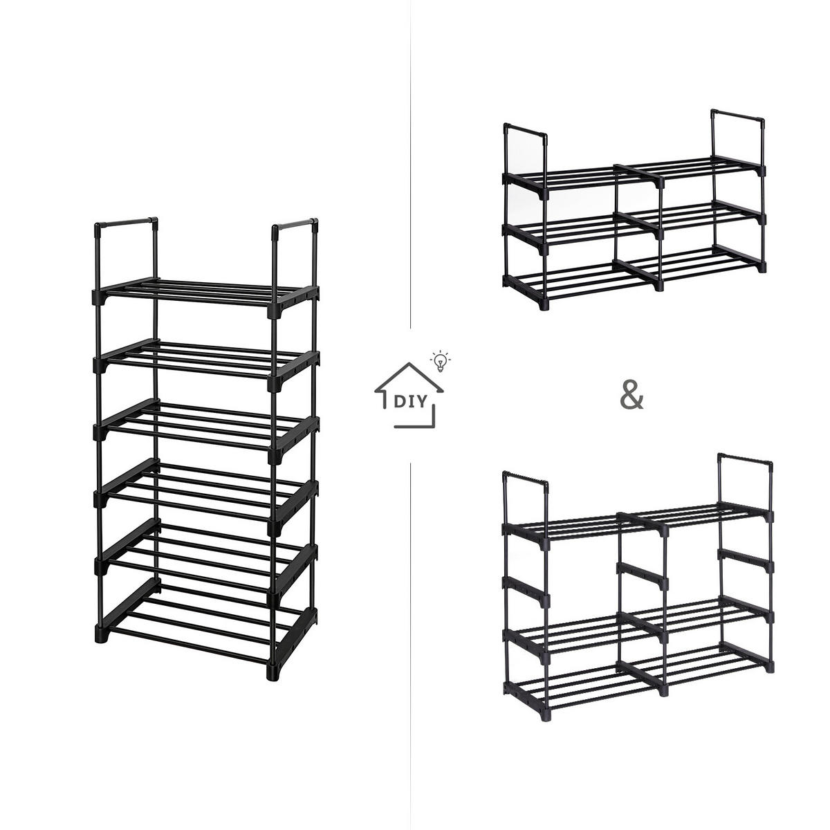 REGÁL NA TOPÁNKY, čierna, 45/106/30 cm - čierna, Trend, kov/plast (45/106/30cm) - Boxxx