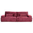 BIGSOFA Chenille Bordeaux  - Bordeaux/Schwarz, KONVENTIONELL, Kunststoff/Textil (282/73/115cm) - Carryhome