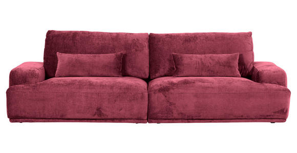 BIGSOFA Chenille Bordeaux  - Bordeaux/Schwarz, KONVENTIONELL, Kunststoff/Textil (282/73/115cm) - Carryhome