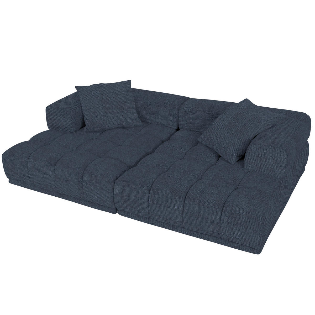 SOFAELEMENT in Plüsch Anthrazit  - Anthrazit/Schwarz, Konventionell, Kunststoff/Textil (125/66/155cm) - Carryhome
