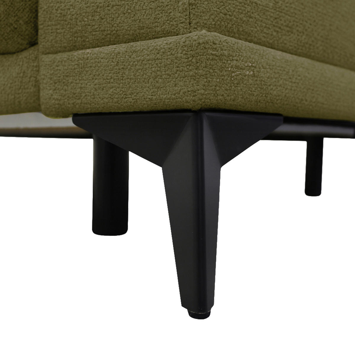 SCHLAFSOFA GRANDE Chenille Grün  inkl. Zierkissen, Rückenkissen, Bettkasten  - Schwarz/Grün, Design, Textil/Metall (238/83/98cm) - MID.YOU