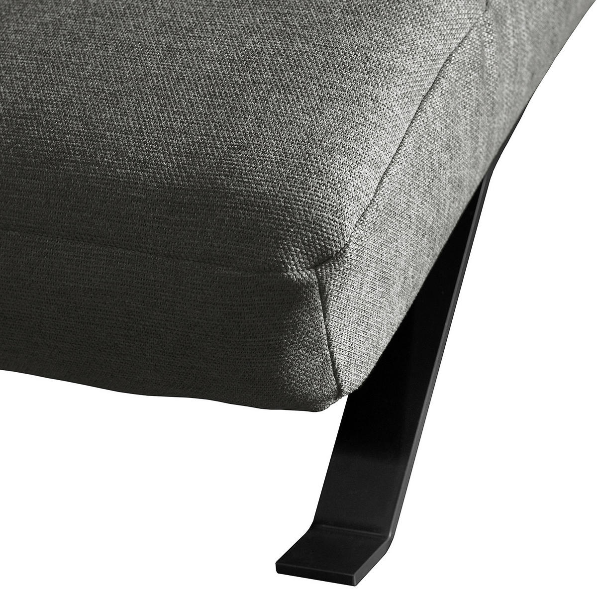 RELAXLIEGE SWING Webstoff Dunkelgrau  - Dunkelgrau/Schwarz, Design, Textil/Metall (65/65/171cm) - Livetastic