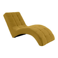 LIGGFÅTÖLJ i vävt tyg currygul  - currygul/svart, Modern, textil/plast (68/80/167cm) - MID.YOU