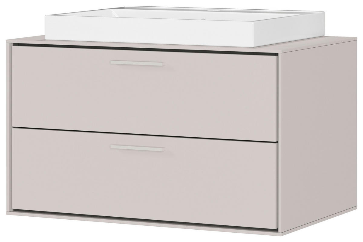 WASCHTISCHKOMBI  - Kaschmir/Weiß, MODERN, Keramik/Holzwerkstoff (80/47/50cm) - Xora