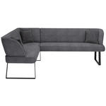 ECKBANK 189/233 cm  in Schwarz, Anthrazit  - Anthrazit/Schwarz, Design, Textil/Metall (189/233cm) - Novel