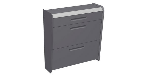 GARDEROBE 205/185/36 cm  - Anthrazit/Alufarben, Design, Holzwerkstoff/Metall (205/185/36cm) - Dieter Knoll