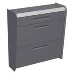SCHUHSCHRANK Anthrazit, Alufarben  - Anthrazit/Alufarben, Design, Holzwerkstoff/Metall (97/105/36cm) - Dieter Knoll
