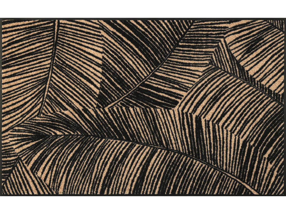 LÄUFER 75/120 cm Fernetic  - Beige/Schwarz, Basics, Kunststoff/Textil (75/120cm) - wash+dry