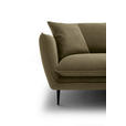 ECKSOFA  in Webstoff Grün  304/196 cm  - Schwarz/Grün, KONVENTIONELL, Textil/Metall (304/196cm) - Hom`in