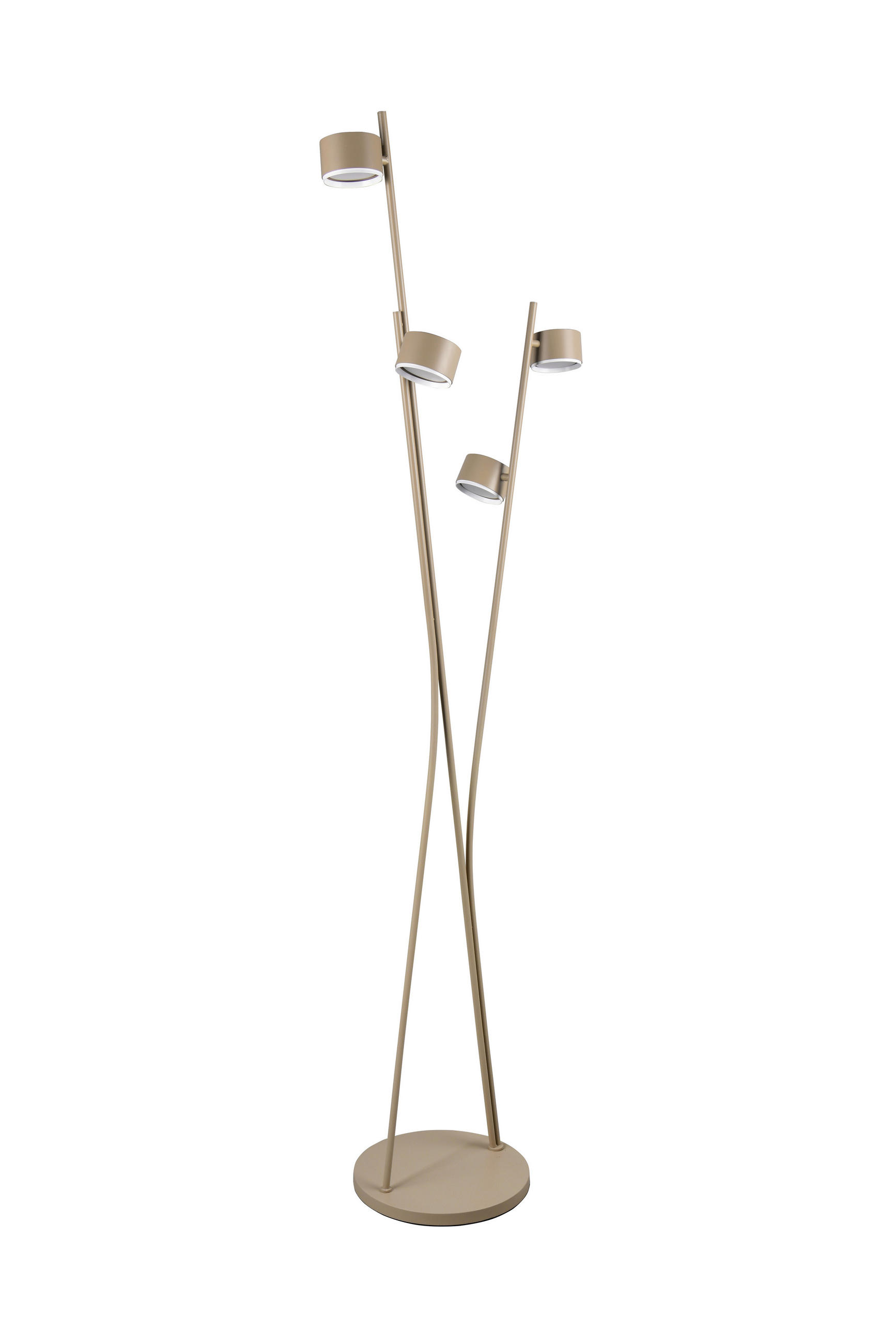 Trio Leuchten Stehleuchte Coda Weiß, Beige 33x180x53 cm