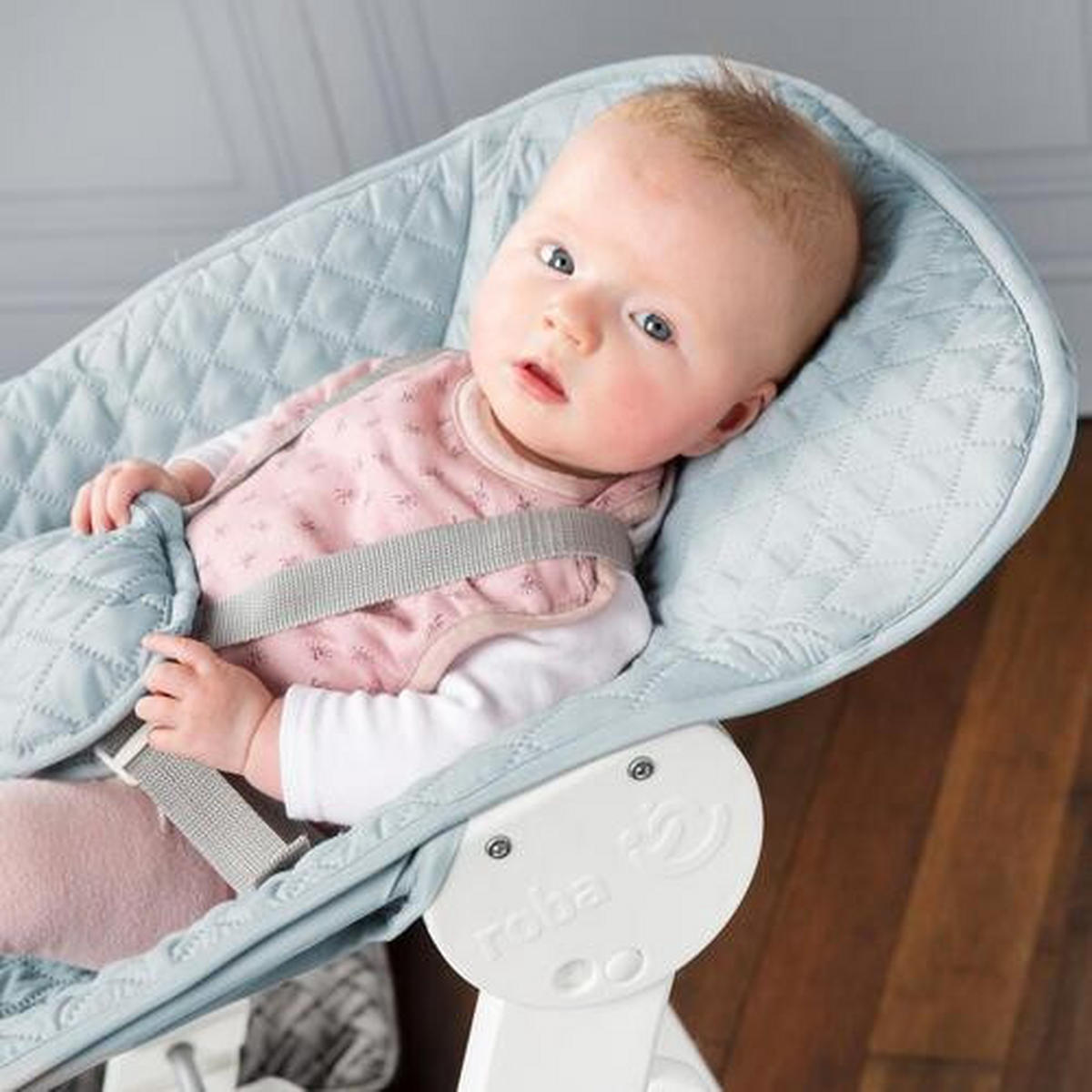 HOCHSTUHL roba Style Born Up Weiß, Hellblau  - Weiß/Hellblau, Basics, Holzwerkstoff/Textil (52/94/66,5cm) - Roba