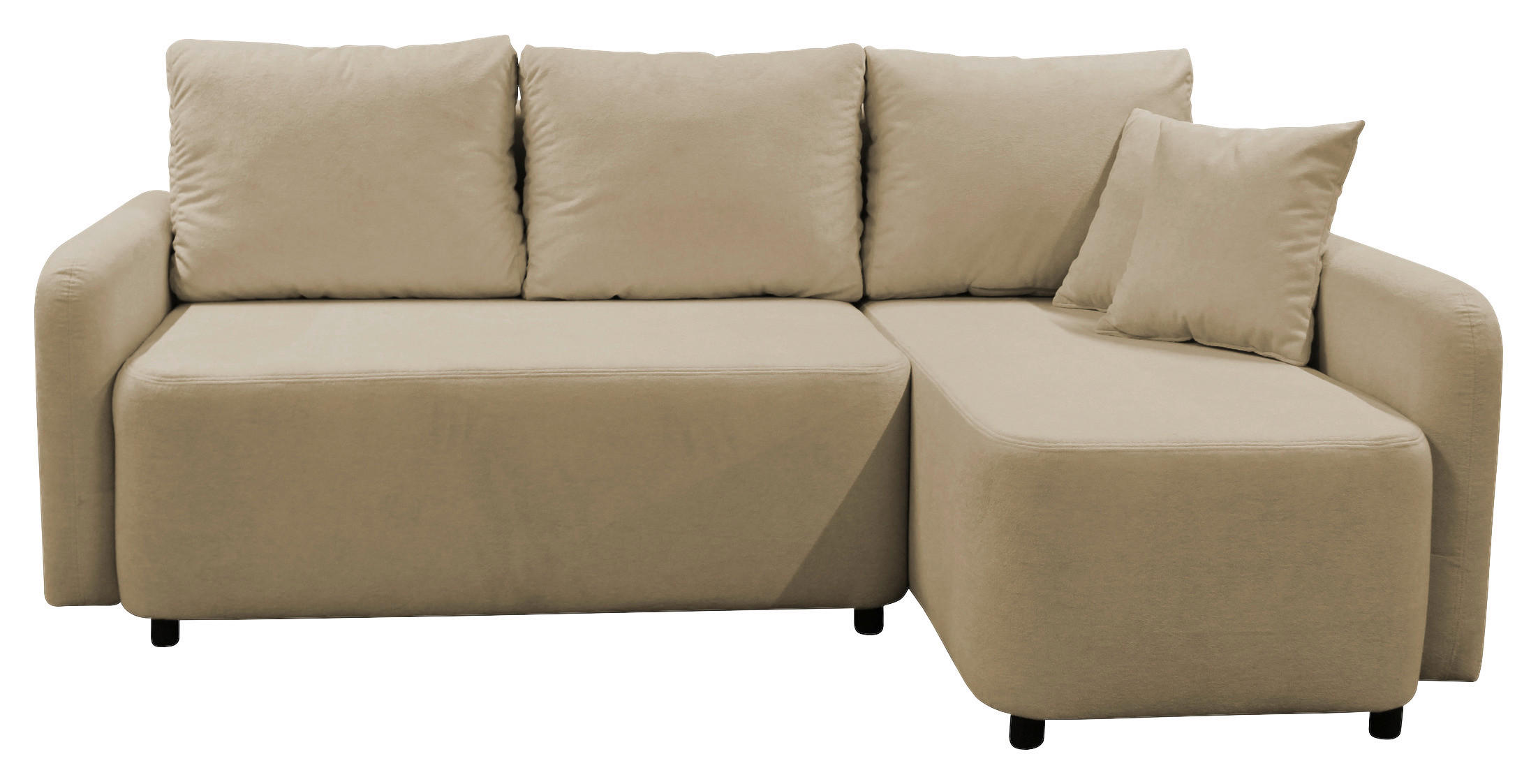 Thumbnail - Mid.you Ecksofa Stern, Beige, Textil, 3-Sitzer, Füllung: Schaumstoff, Ottomane rechts, L-Form, 207x152 cm, Liegefunktion...