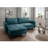 ECKSCHLAFSOFA in Cord Petrol  - Petrol/Schwarz, Basics, Holz/Textil (238/174cm) - Livetastic