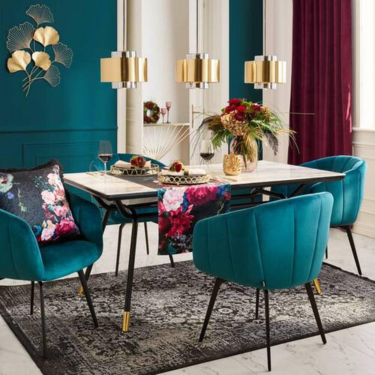 ESSTISCH in Metall, Glas, Holzwerkstoff 160/90/75 cm  - Messingfarben/Schwarz, LIFESTYLE, Glas/Holzwerkstoff (160/90/75cm) - Kare-Design
