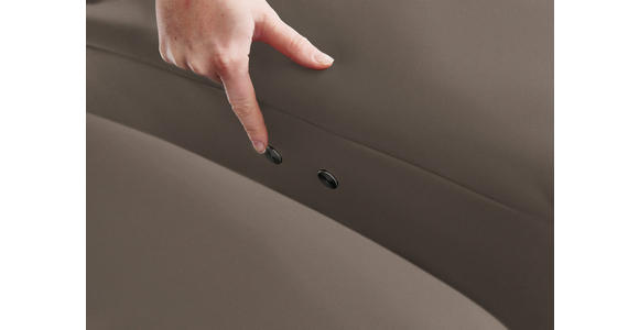 3-SITZER-SOFA Latina in Echtleder Braun   - Alufarben/Braun, Design, Leder/Metall (190/82/99cm) - Dieter Knoll