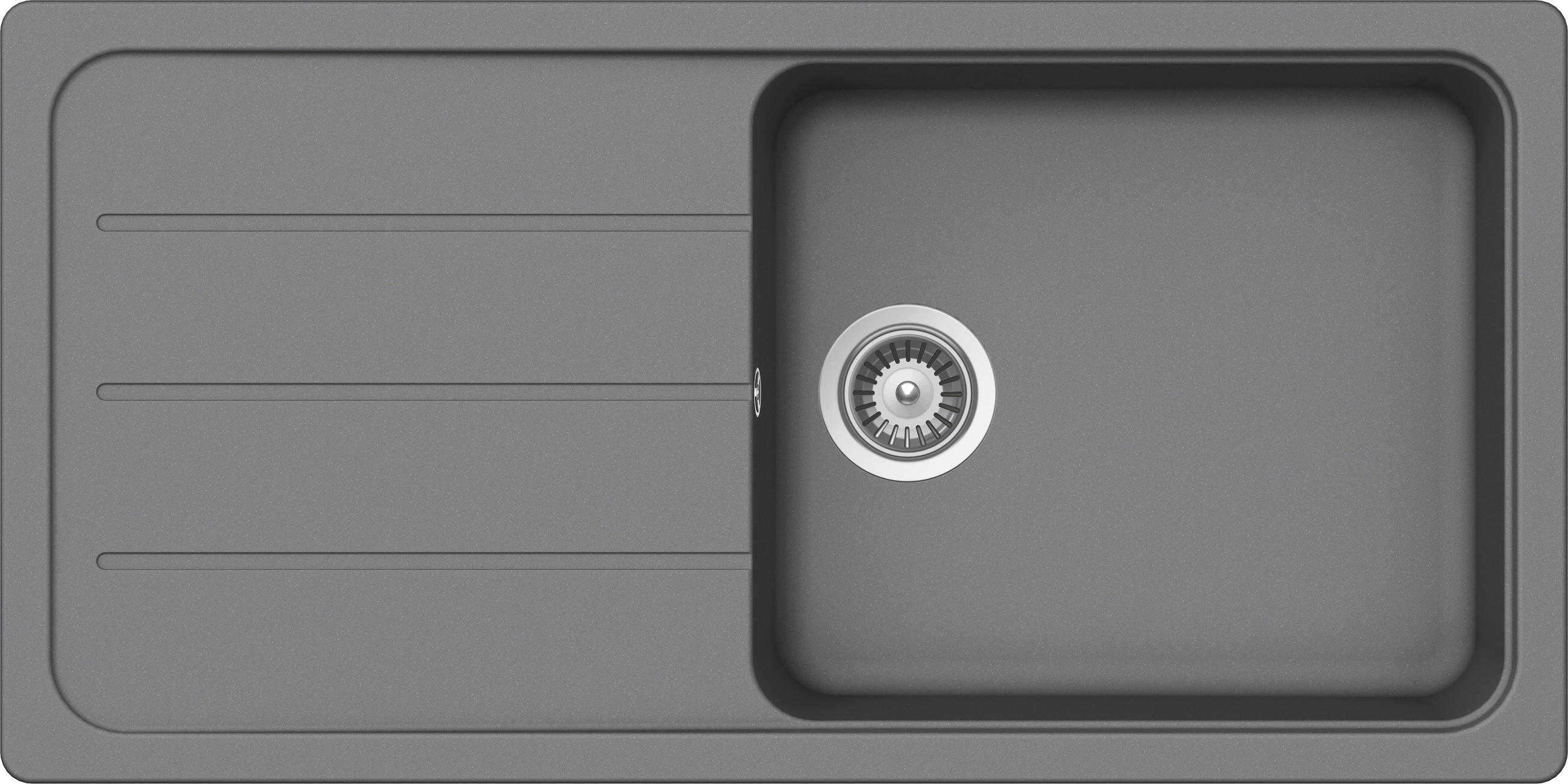 SPÜLE FOMD100LAGCR  - Grau, Basics, Stein (100/50cm) - Schock