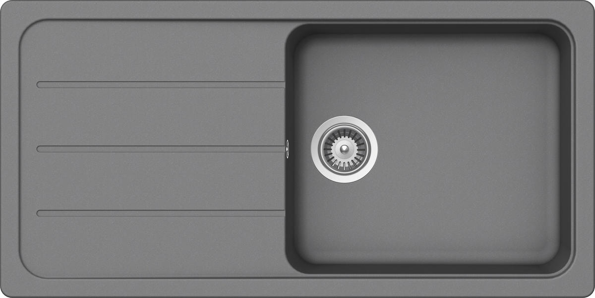 SPÜLE FOMD100LAGCR  - Grau, Basics, Stein (100/50cm) - Schock