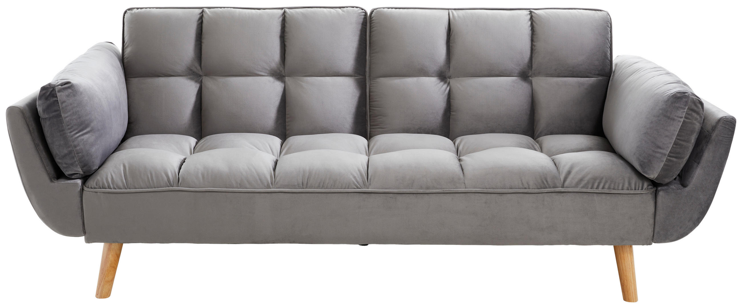 CANAPEA EXTENSIBILĂ textil gri  - culoare natur/gri, Modern, lemn/textil (212/92/81cm) - MID.YOU