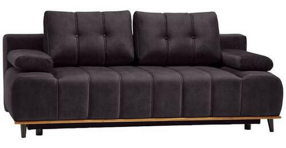 SCHLAFSOFA in Webstoff Graphitfarben  - Schwarz/Graphitfarben, Design, Holz/Textil (206/77-87/102cm) - Novel