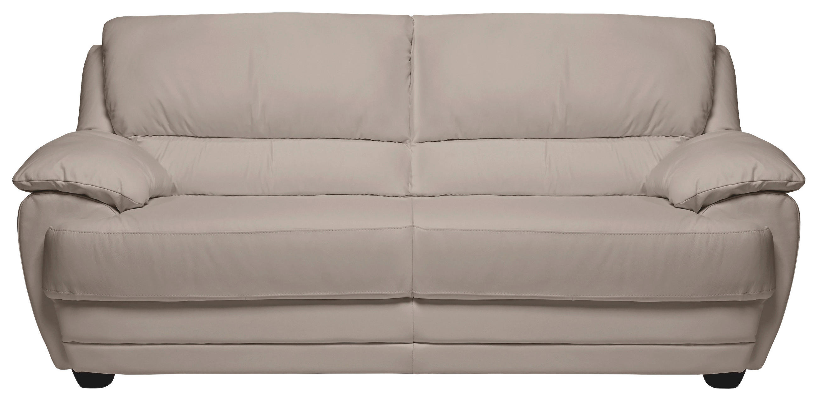 2-SITZER-SOFA in Lederlook Sandfarben - Sandfarben, Design, Kunststoff/Textil (209/97/100cm) - Livetastic