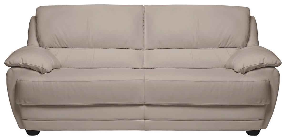 2-SITZER-SOFA in Lederlook Sandfarben  - Sandfarben, Design, Kunststoff/Textil (209/97/100cm) - Livetastic
