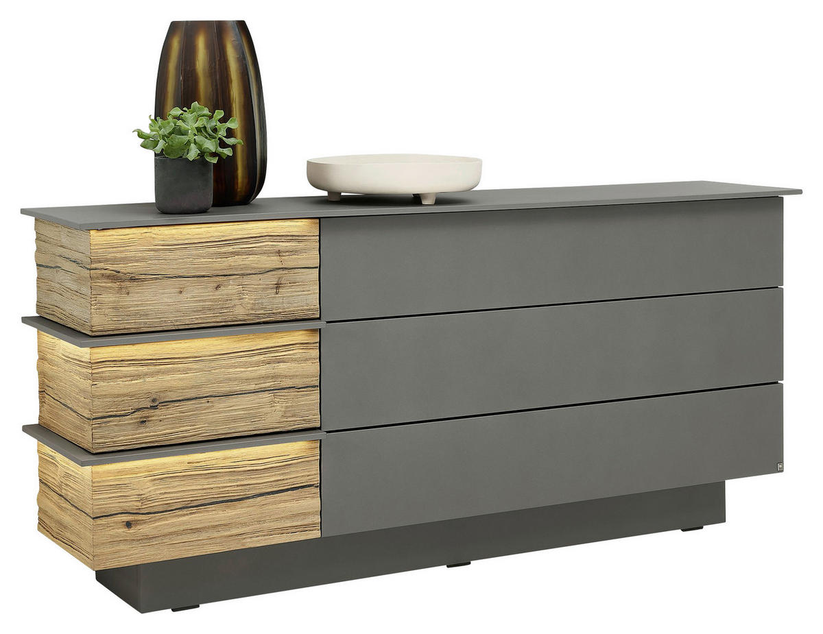 SIDEBOARD  in 181/82/43 cm  - Eichefarben/Grau, Design, Holz/Holzwerkstoff (181/82/43cm) - Musterring