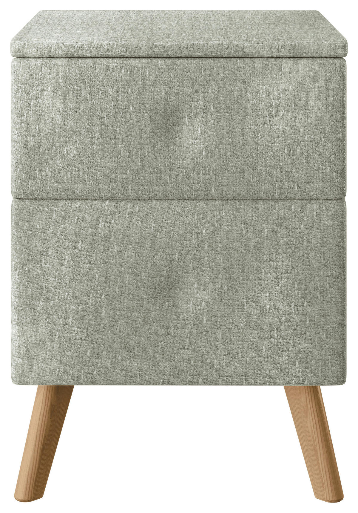 NACHTKÄSTCHEN 40/60/40 cm  in vollmassiv Eiche Hellgrün  - Hellgrün, Design, Holz/Textil (40/60/40cm) - Esposa