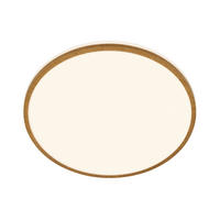 FÜRDŐSZ. LED MENNYEZETI LÁMPA - fehér, Basics, műanyag/fa (33/6,5cm)