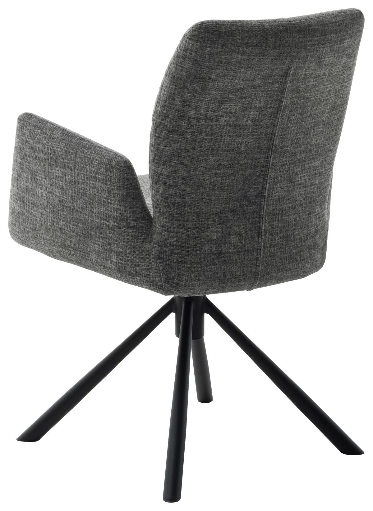 ARMLEHNSTUHL  in Flachgewebe  - Anthrazit/Schwarz, Design, Textil/Metall (60/87/61cm) - Novel