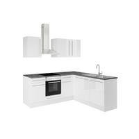 ECKKÜCHE 220/175 cm  in Weiß, Weiß Hochglanz  - Weiß Hochglanz/Anthrazit, LIFESTYLE, Holzwerkstoff/Kunststoff (220/175cm) - P & B
