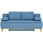SCHLAFSOFA in Webstoff Türkis  - Türkis/Naturfarben, KONVENTIONELL, Holz/Textil (203/95/96cm) - Venda