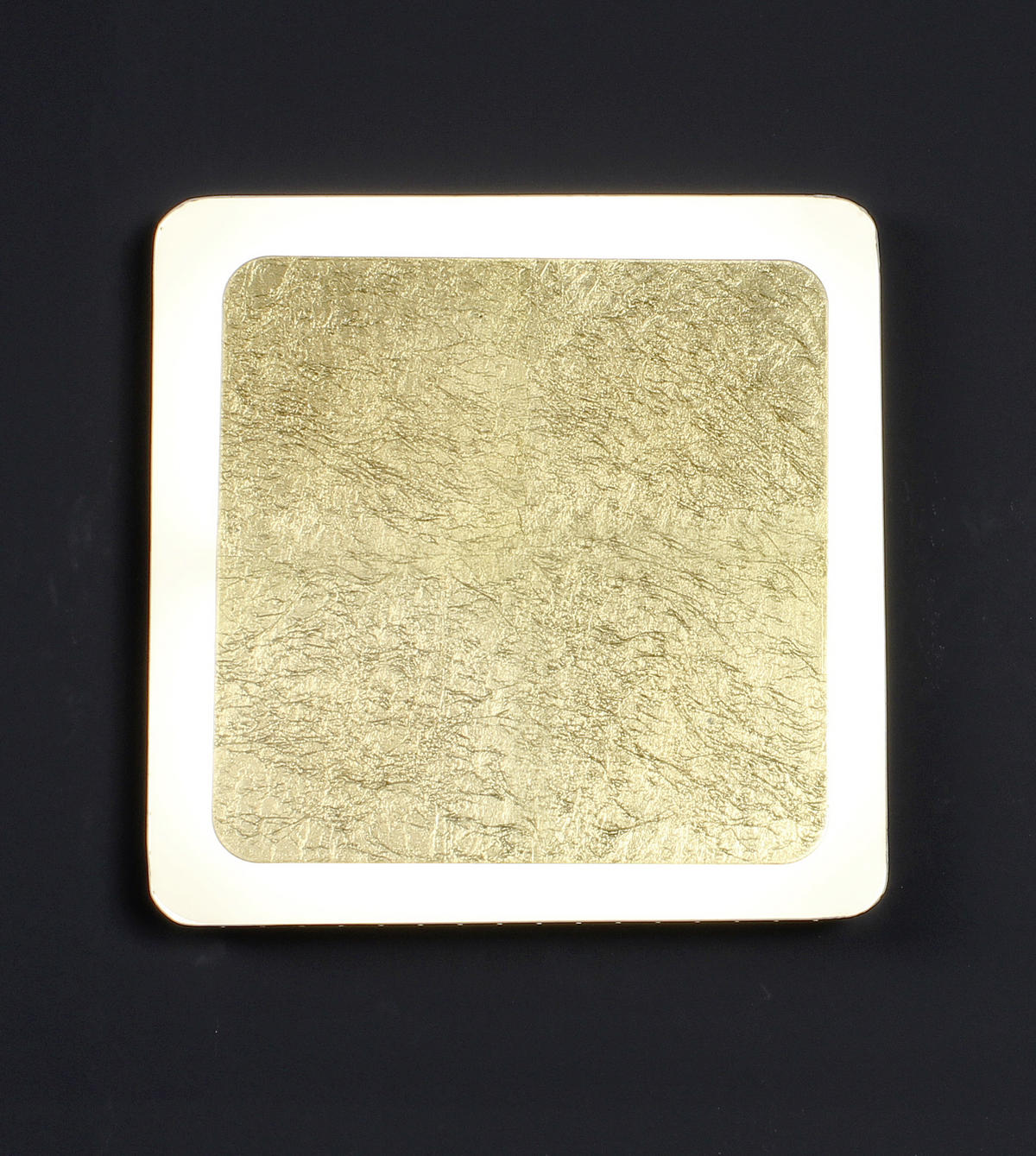 LED-DECKENLEUCHTE Solaris 31/31/4,5 cm   - Goldfarben/Schwarz, Design, Metall (31/31/4,5cm)