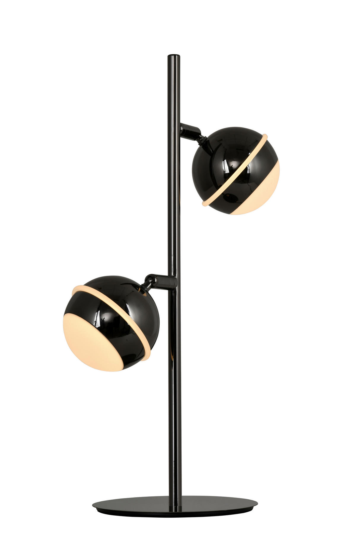 LED-TISCHLEUCHTE Biarritz 24/42/15 cm  - Schwarzchrom, Design, Kunststoff/Metall (24/42/15cm)