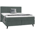 BOXSPRINGBETT 200/200 cm in Grün - Schwarz/Grün, KONVENTIONELL, Holz/Textil (200/200cm) - Voleo