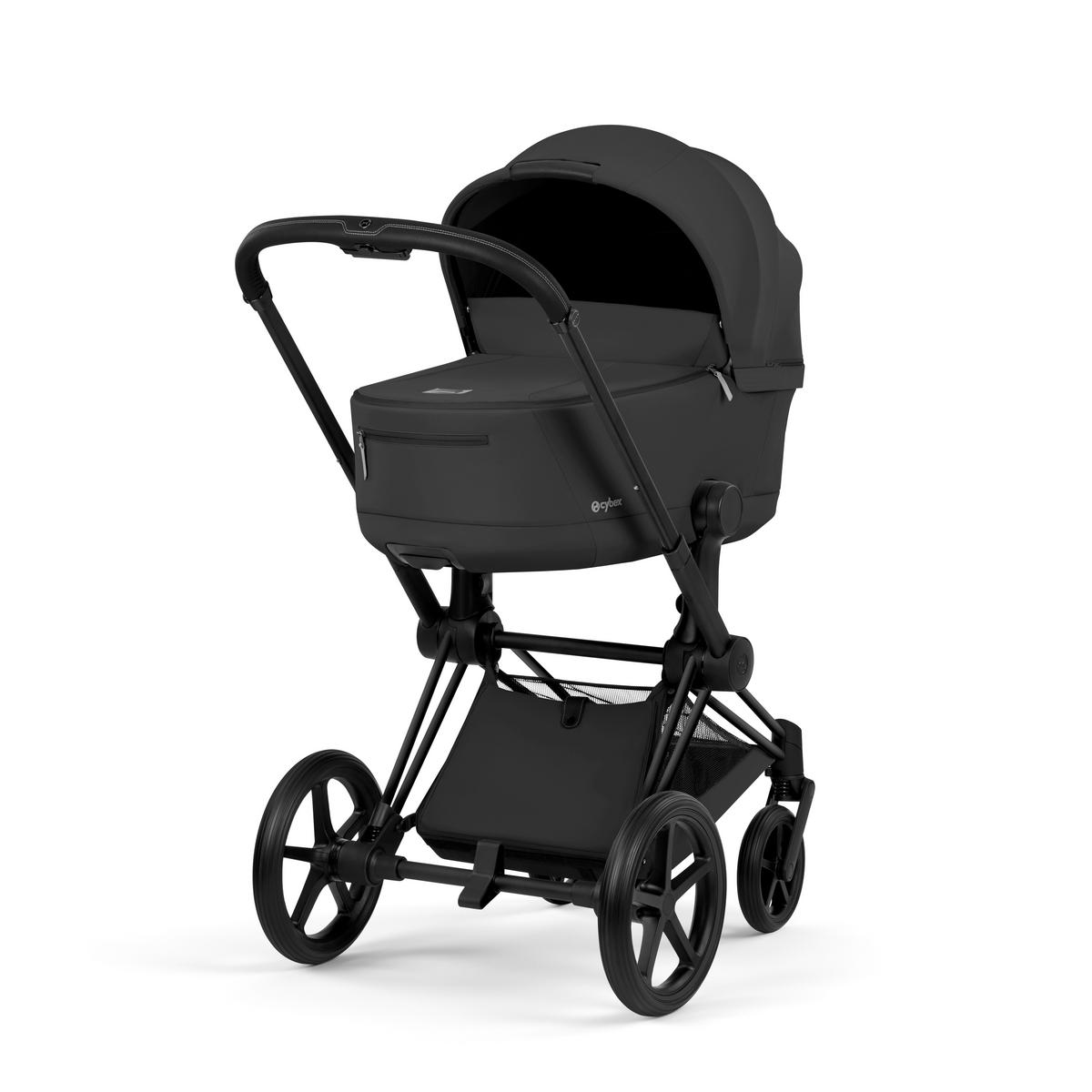 KOMBIKINDERWAGEN  PRIAM Comfort Matt Black  Sepia Black  - Schwarz, Basics, Kunststoff/Textil (83-92/60cm) - cybex PLATINUM
