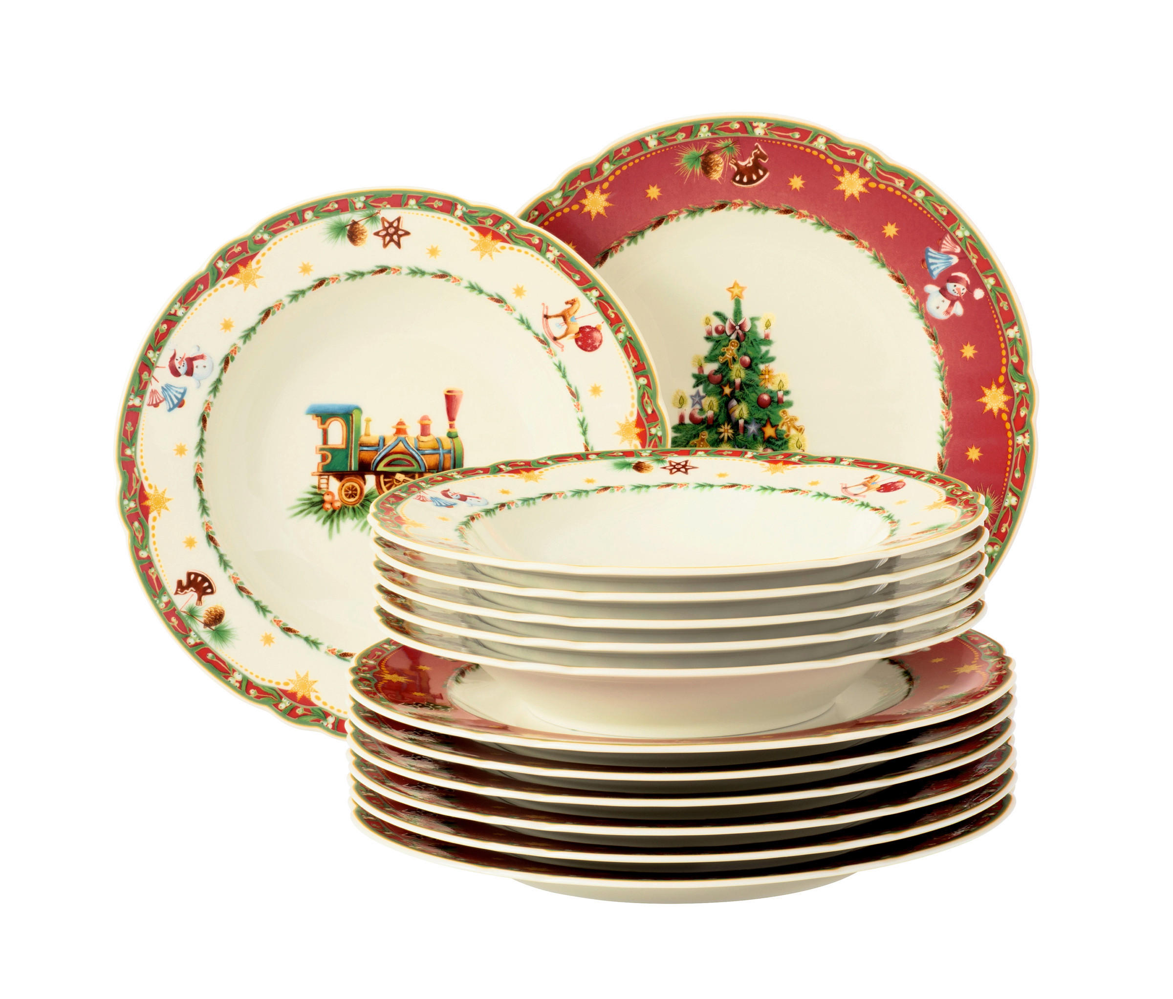 SERVIS ZA JELO - višebojno, Basics, keramika (32,3/32,3/23,5cm) - Seltmann Weiden