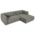 ECKSOFA in Chenille Dunkelgrau 272/172 cm - Dunkelgrau/Schwarz, KONVENTIONELL, Kunststoff/Textil (272/172cm) - Carryhome