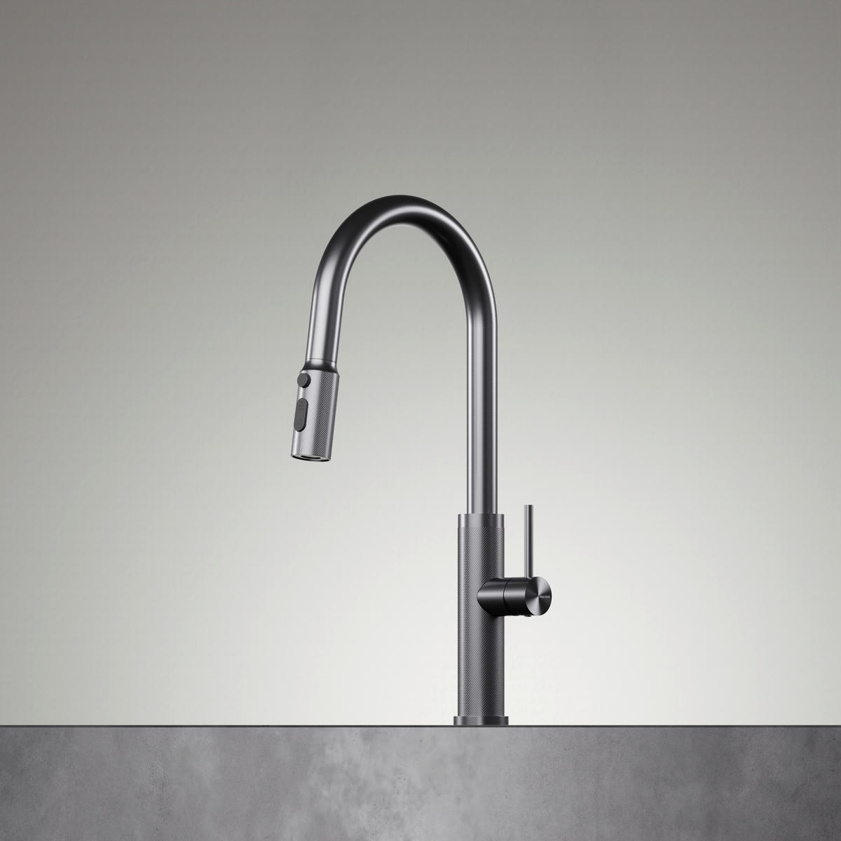 KÜCHENARMATUR  - Dunkelgrau, Design, Metall (4,3/45,4/23cm) - Dieter Knoll
