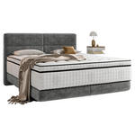 BOXSPRINGBETT 180/200 cm  in Grau  - Schwarz/Grau, KONVENTIONELL, Holz/Textil (180/200cm) - Esposa