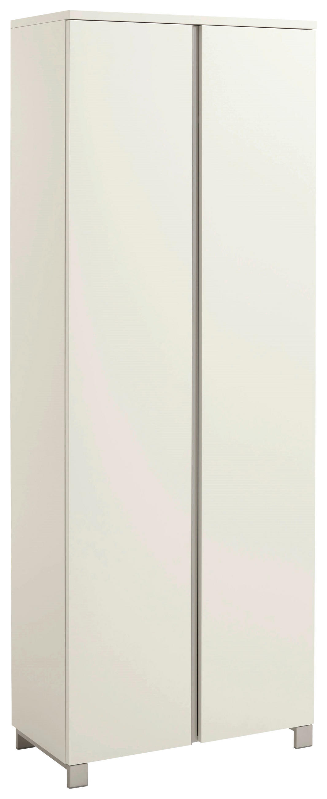 XXXLutz Garderobenschrank Silber, Weiß 70x193x37 cm