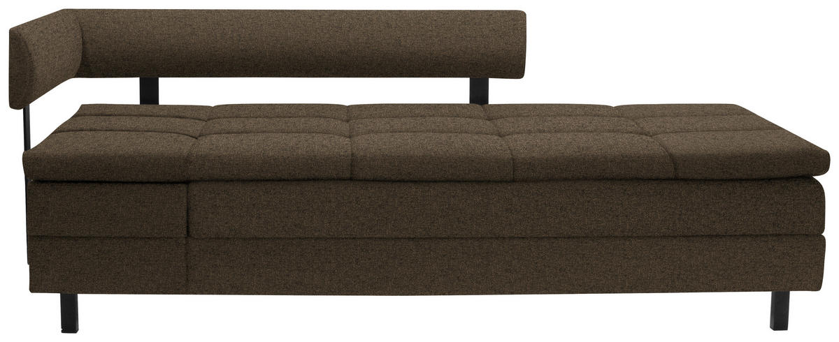 LIEGE  in Flachgewebe Braun, Grün  - Schwarz/Braun, MODERN, Textil/Metall (208/77/98cm) - Joka