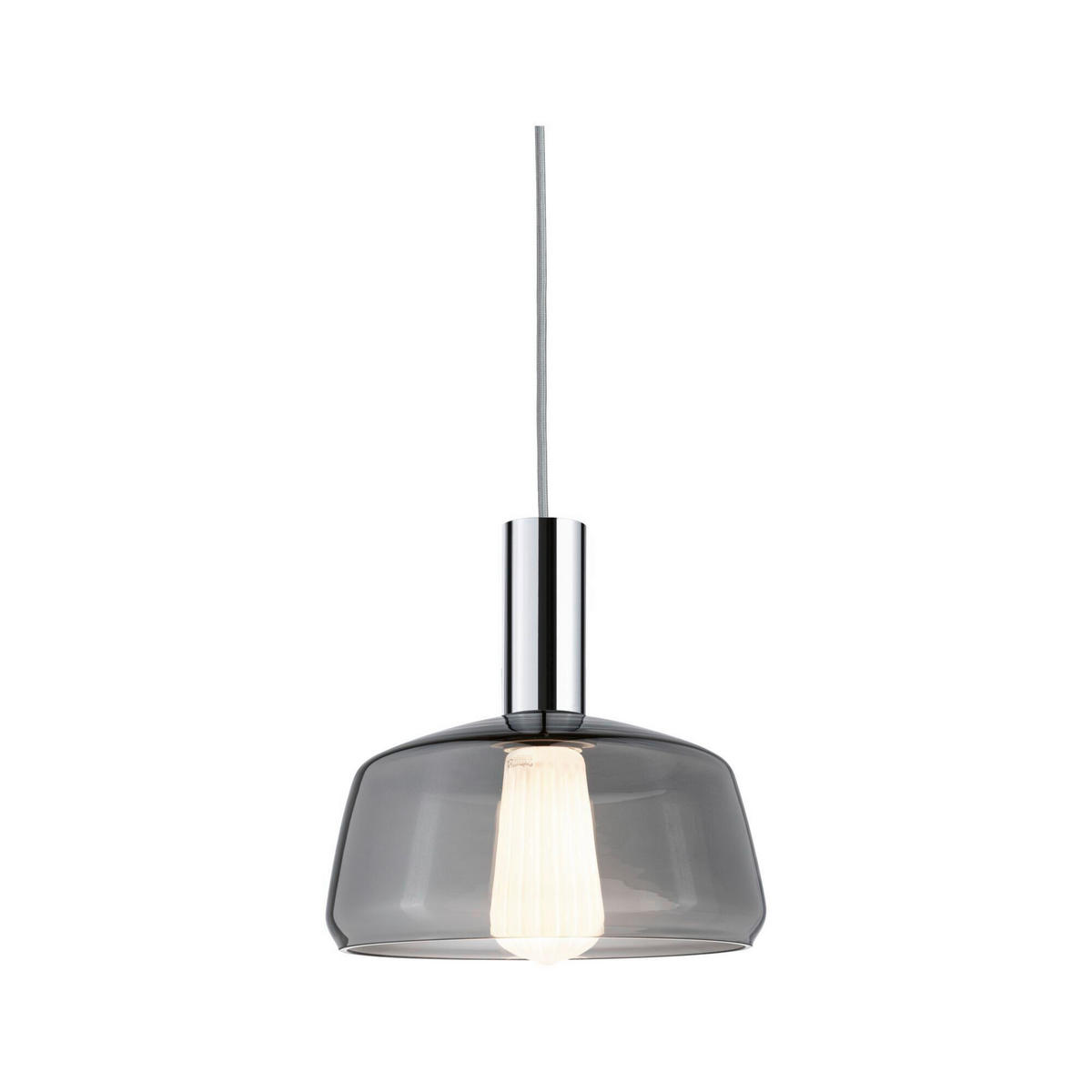 SCHIENENSYSTEM-LEUCHTENSCHIRM 23/12,4 cm   - Grau, Basics, Glas (23/12,4cm) - Paulmann