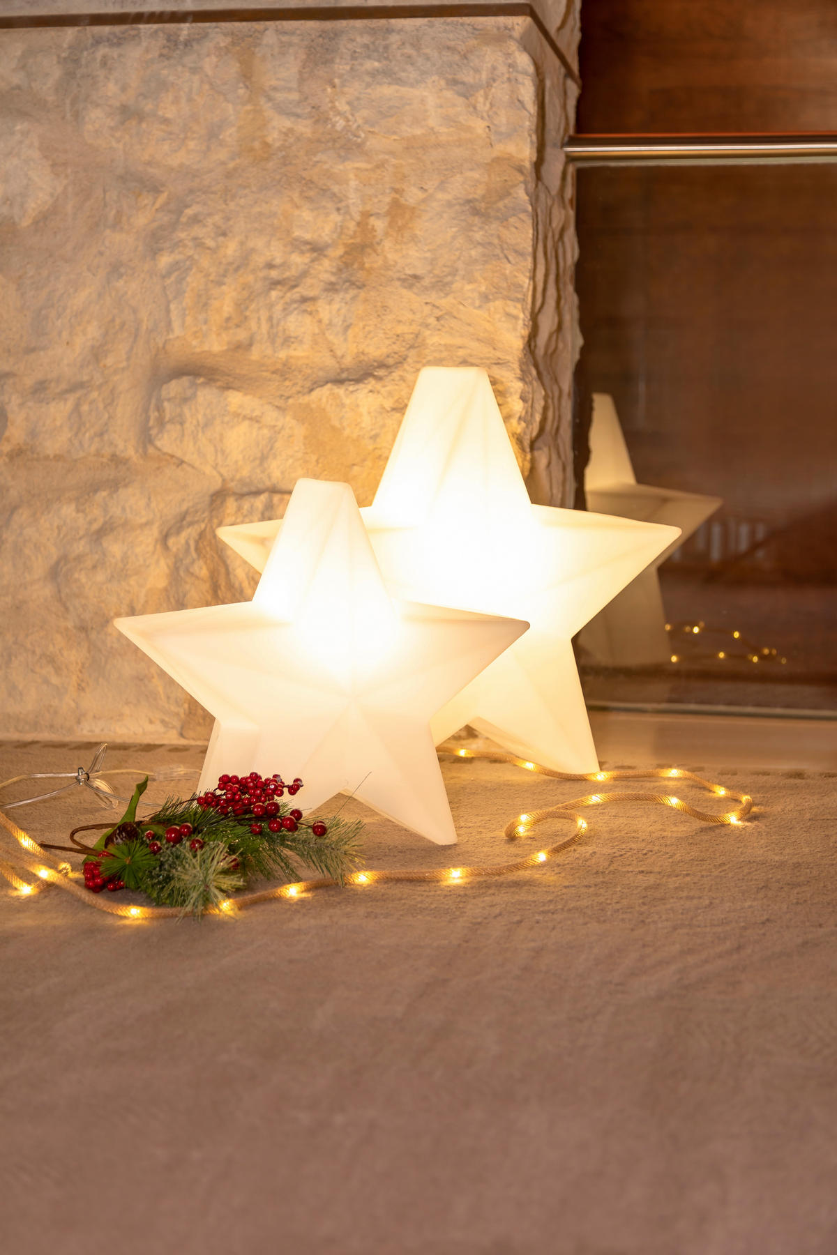 LED-DEKOLEUCHTE NOVA 46/43/23 cm   - Transparent, Basics, Kunststoff (46/43/23cm) - New Garden