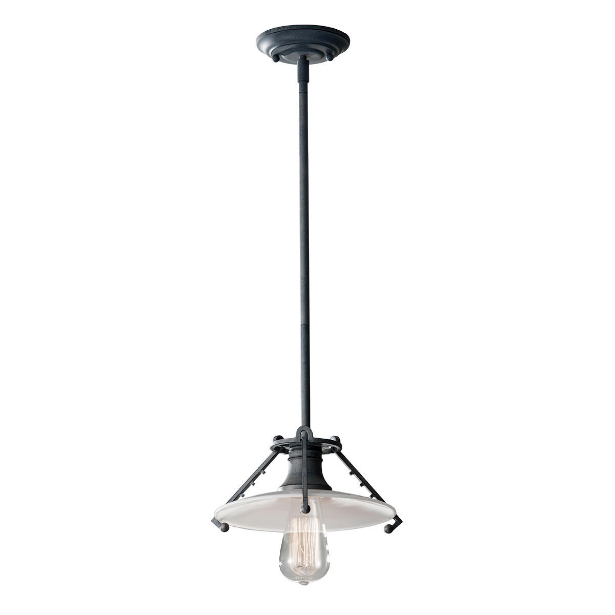HÄNGELEUCHTE 25.4/20.4 cm    - Zinkfarben, Basics, Metall (25.4/20.4cm) - Elstead Lighting